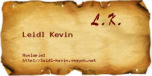 Leidl Kevin névjegykártya